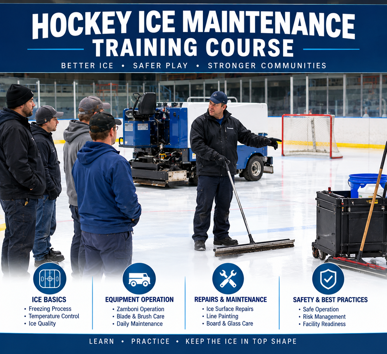 Hockey Ice Maintenance Workshops-1 & 3 day courses